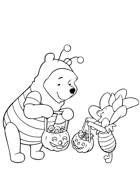 Kids-n-fun.com | Coloring page Disney Halloween Winnie The Pooh